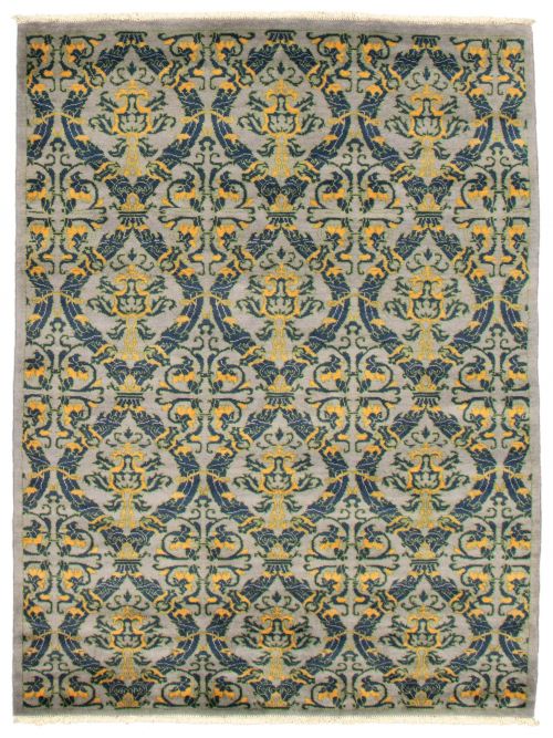 Pakistani Lahore Finest Collection 4'11" x 6'8" Hand-knotted Wool Rug 