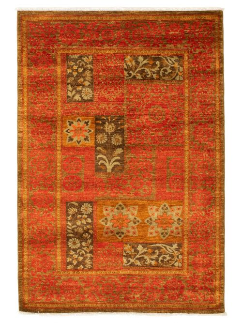 Pakistani Lahore Finest Collection 4'2" x 5'11" Hand-knotted Wool Rug 