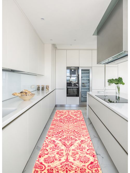 Pakistani Lahore Finest Collection Hand-knotted Wool Rug, 81 x 312 cm