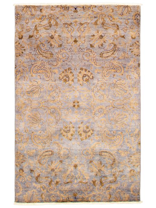 Pakistani Lahore Finest Collection 4'0" x 6'5" Hand-knotted Wool Rug 