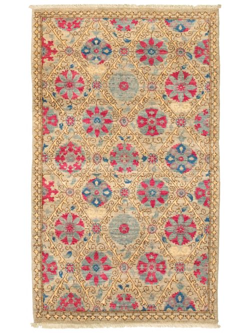 Pakistani Lahore Finest Collection 3'1" x 5'2" Hand-knotted Wool Rug 