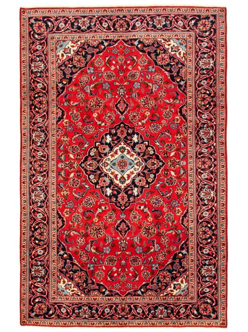 Persian Kashan 6'4" x 9'11" Hand-knotted Wool Rug 