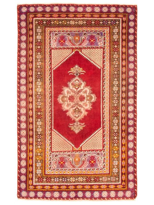 Turkish Anatolian Vintage 3'3" x 5'4" Hand-knotted Wool Rug 