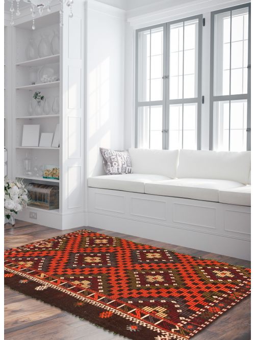Turkish Yoruk 3'0" x 6'4" Flat-Weave Wool Tapestry Kilim 