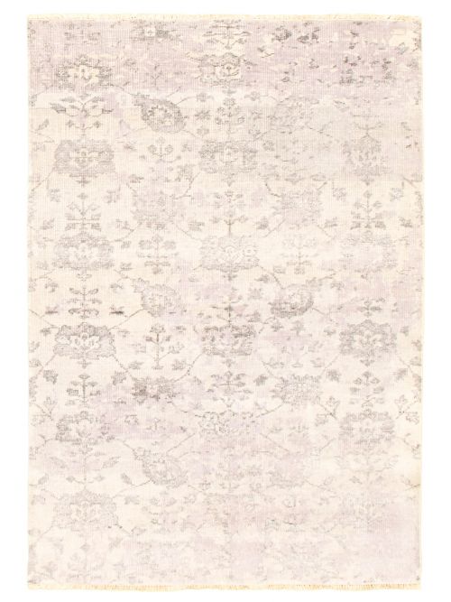 Indian La Seda 5'7" x 7'6" Hand-knotted Silk & Wool Rug 