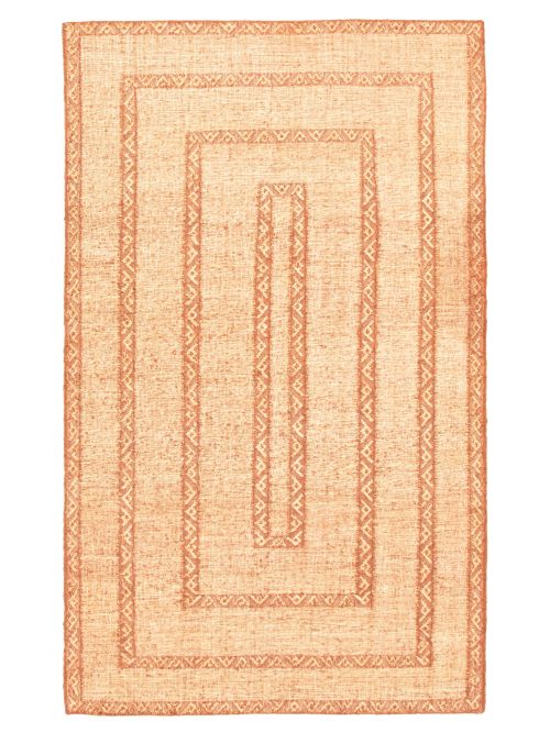 Indian Marrakech 5'2" x 8'2" Flat-Weave Jute Kilim 