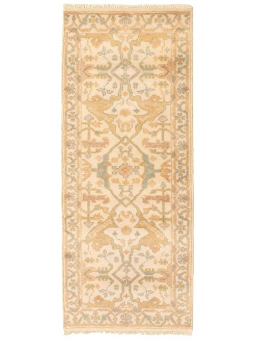 Indian Royal Oushak 2'8" x 6'0" Hand-knotted Wool Rug 