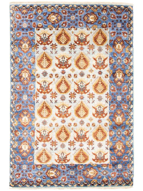 Indian Heritage 5'6" x 8'1" Hand-knotted Silk Rug 