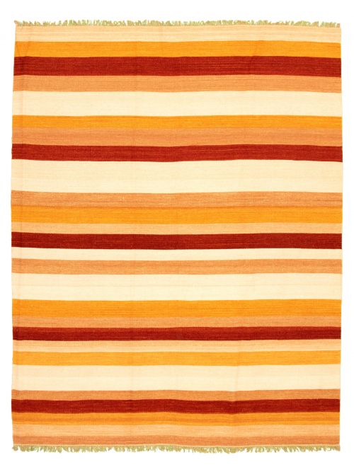 Indian Kalista 7'10" x 9'9" Flat-Weave Wool Kilim 