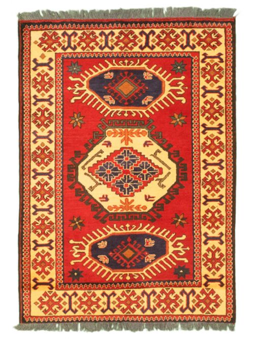 Afghan Finest Kargahi 3'4" x 4'9" Hand-knotted Wool Rug 