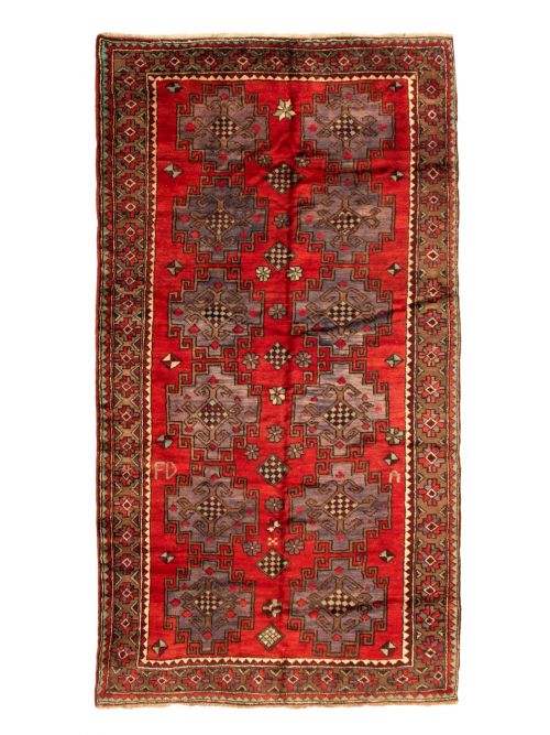 Turkish Konya Anatolian 5'0" x 9'7" Hand-knotted Wool Rug 