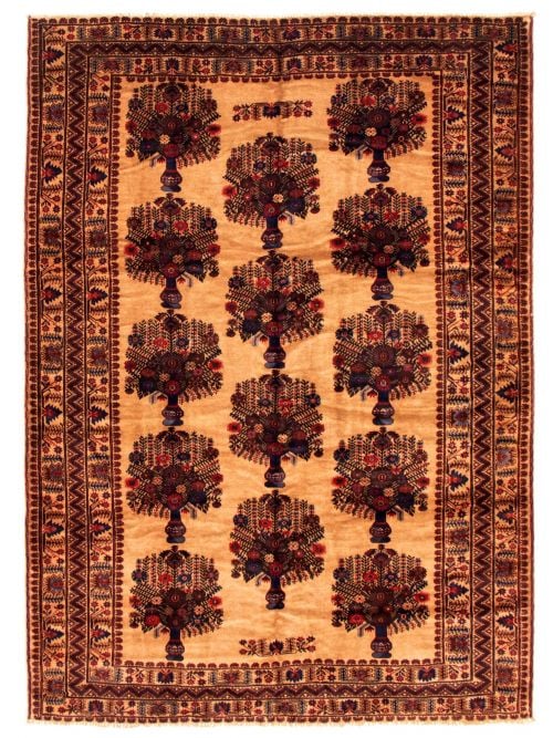 Afghan Rizbaft 6'9" x 9'8" Hand-knotted Wool Rug 