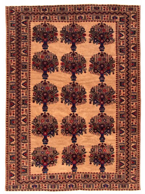 Afghan Rizbaft 7'0" x 9'9" Hand-knotted Wool Rug 