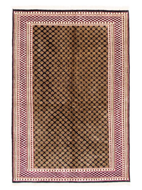 Indian Kashmir 4'10" x 7'0" Hand-knotted Silk Rug 