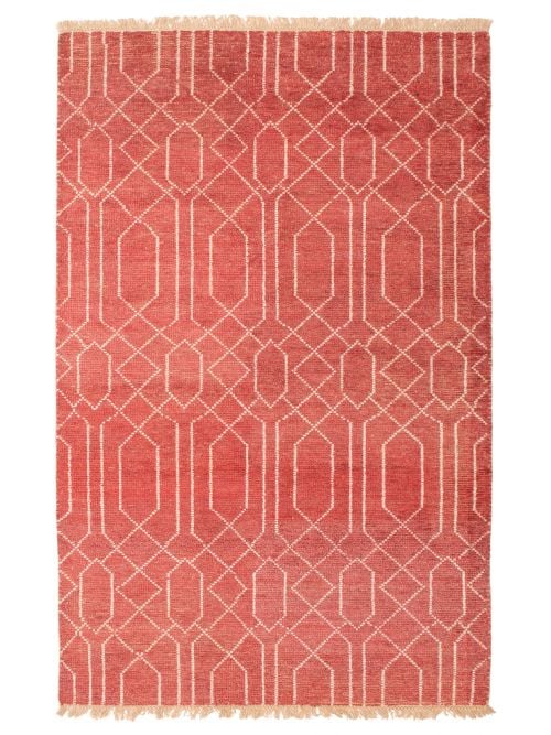 Indian Tangier 5'0" x 8'0" Hand-knotted Silk Rug 