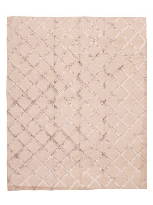 Indian Cambridge 8'0" x 10'0" Flat-Weave Silk Kilim 