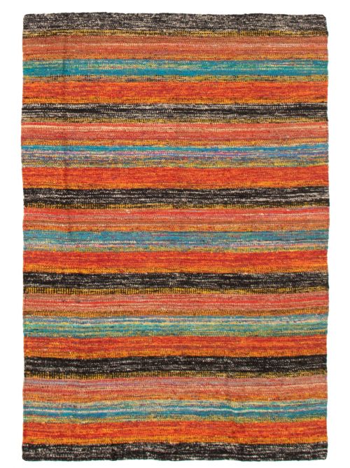 Kilim sari silk 4'6" x 6'6" en soie sari