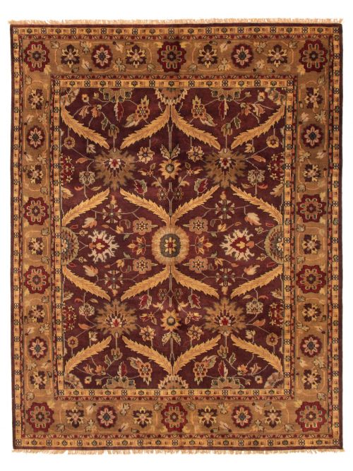 Indian Royal Mahal 7'9" x 9'9" Hand-knotted Wool Rug 