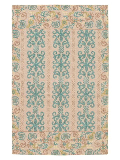 Indian Tamar I 5'6" x 8'6" Flat-Weave Wool Tapestry Kilim 