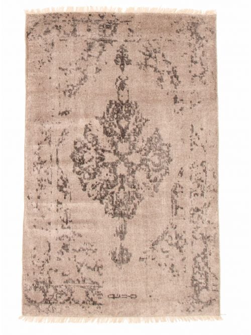 Indian La Seda 3'11" x 6'2" Hand-knotted Silk, Wool Rug 