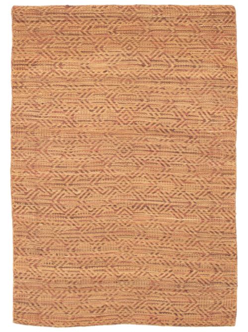 Indian Palas Denizli 5'3" x 7'8" Flat-Weave Jute Kilim 