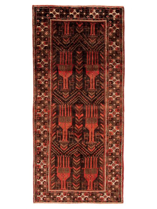 Persian Syle 3'10" x 8'6" Hand-knotted Wool Rug 