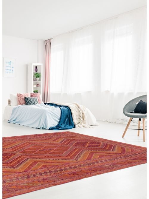 Afghan Tajik Caucasian 6'7" x 9'0" Hand-knotted Wool Rug 