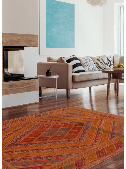 Afghan Tajik Caucasian 4'11" x 6'7" Hand-knotted Wool Rug 