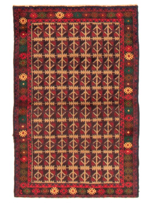 Afghan Teimani 2'10" x 4'5" Hand-knotted Wool Rug 