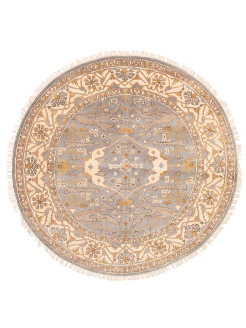 Indian Royal Oushak 7'10" x 7'10" Hand-knotted Wool Rug 