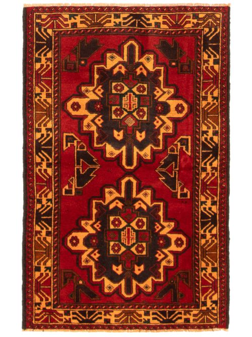 Afghan Teimani 2'10" x 4'6" Hand-knotted Wool Rug 