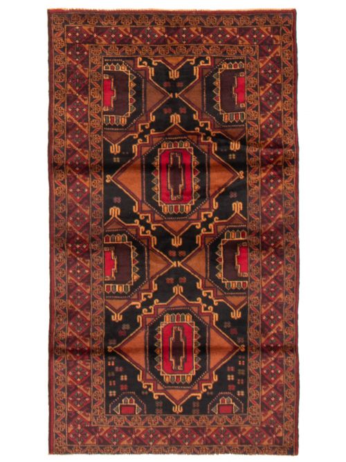 Afghan Teimani 3'5" x 6'2" Hand-knotted Wool Rug 