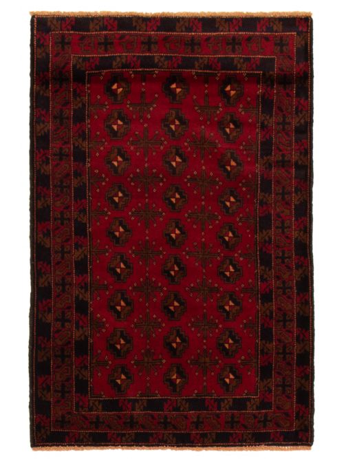 Afghan Teimani 2'11" x 4'6" Hand-knotted Wool Rug 