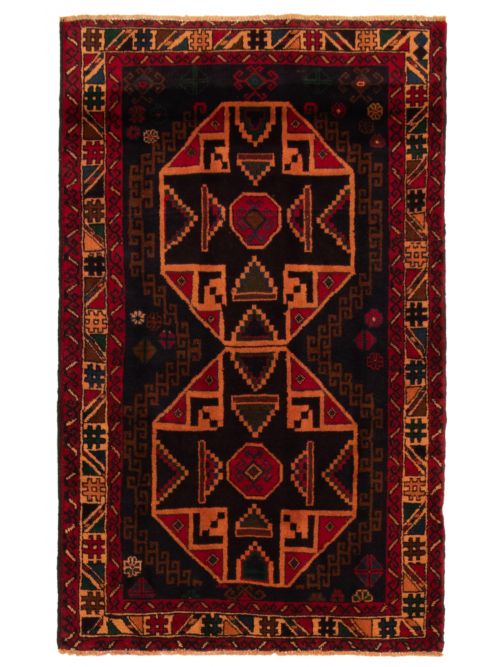 Afghan Teimani 2'9" x 4'7" Hand-knotted Wool Rug 