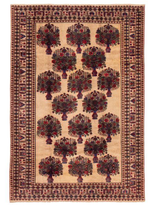 Afghan Rizbaft 6'9" x 9'7" Hand-knotted Wool Rug 