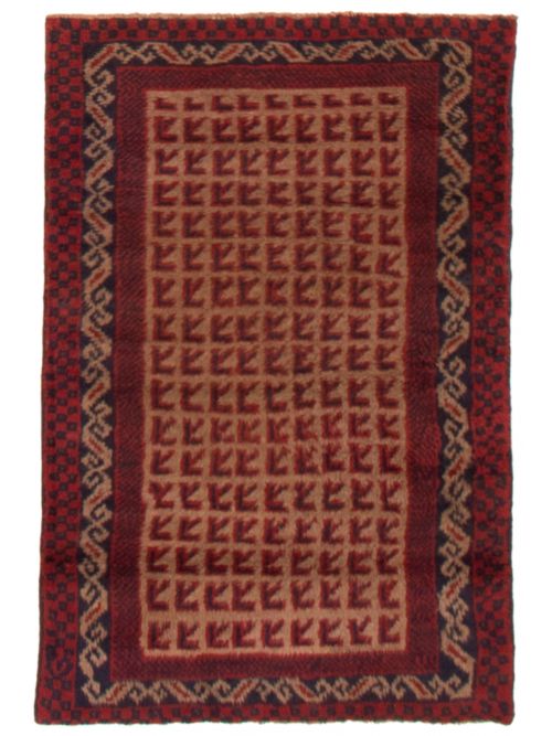 Afghan Baluch 2'10" x 4'7" Hand-knotted Wool Rug 
