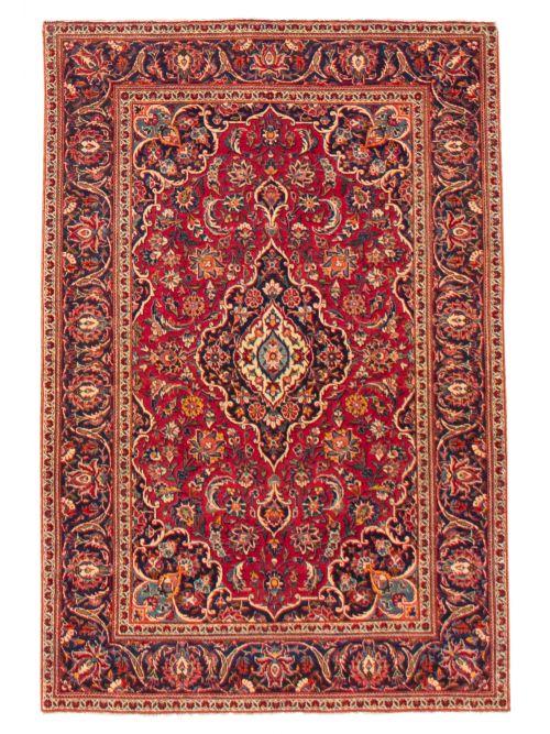 Persian Kashan 3'7" x 5'5" Hand-knotted Wool Rug 