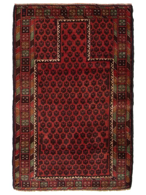 Afghan Teimani 2'9" x 4'6" Hand-knotted Wool Rug 
