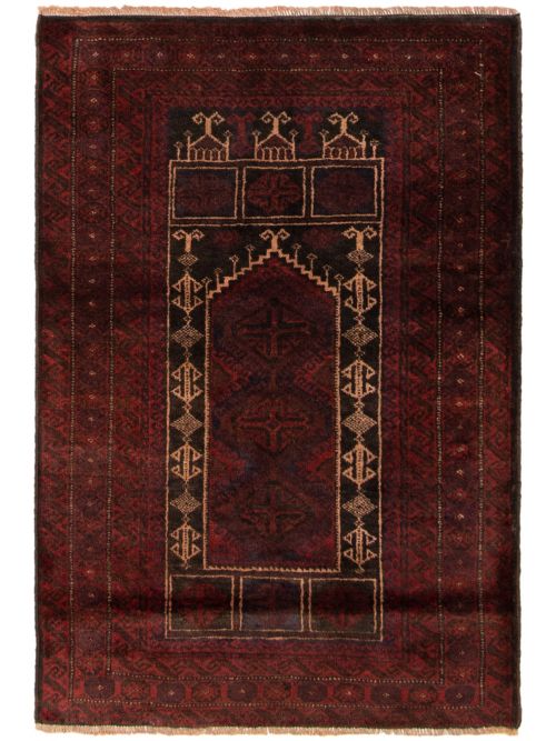 Afghan Teimani 2'9" x 4'4" Hand-knotted Wool Rug 