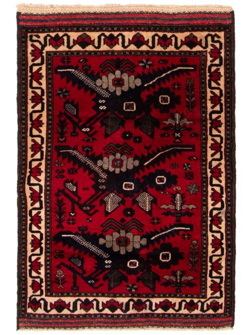 Afghan Teimani 2'11" x 4'5" Hand-knotted Wool Rug 