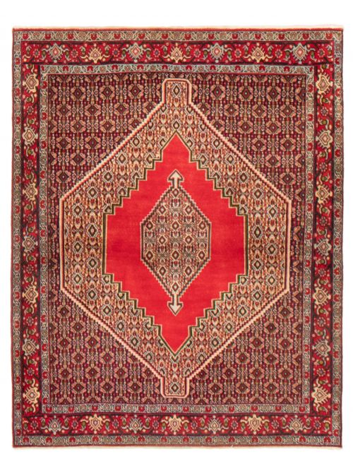 Persian Senneh 4'0" x 5'1" Hand-knotted Wool Rug 
