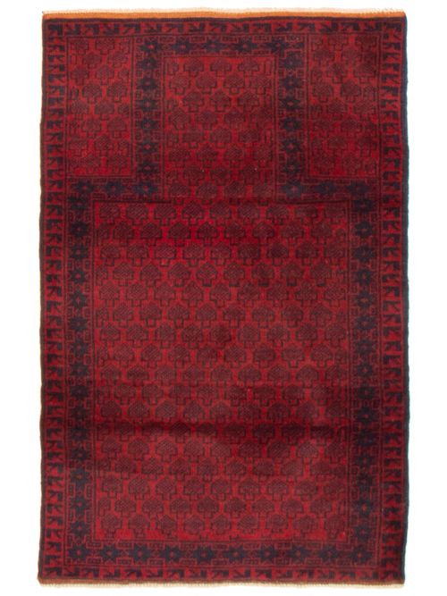 Afghan Teimani 2'9" x 4'5" Hand-knotted Wool Rug 