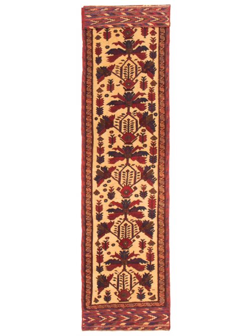 Afghan Tajik Caucasian 3'1" x 13'5" Hand-knotted Wool Rug 