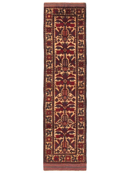 Afghan Tajik Caucasian 2'10" x 11'2" Hand-knotted Wool Rug 