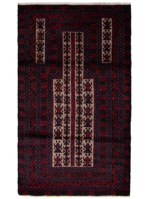 Afghan Teimani 2'9" x 4'8" Hand-knotted Wool Rug 