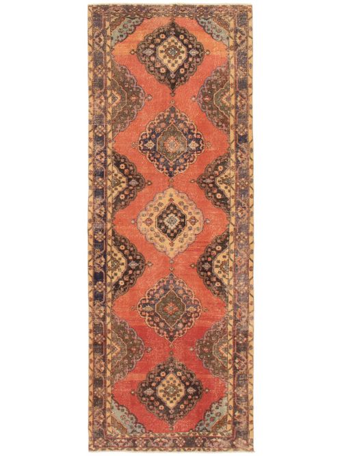 Turkish Anadol Vintage 4'6" x 12'8" Hand-knotted Wool Rug 