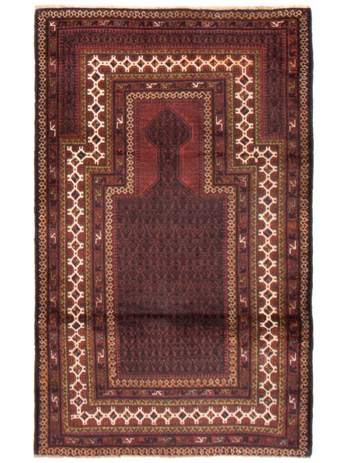 Afghan Teimani 3'1" x 4'11" Hand-knotted Wool Rug 