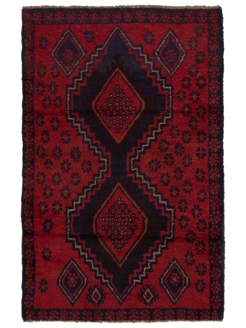Afghan Teimani 2'11" x 4'8" Hand-knotted Wool Rug 