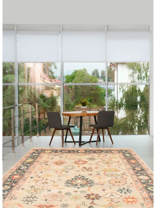 Indian Modern Oushak 8'0" x 9'10" Hand-knotted Wool Rug 