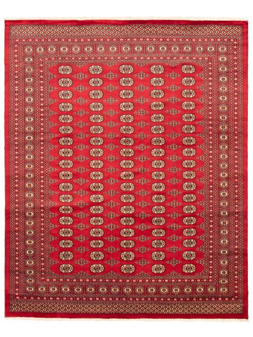 Pakistani Finest Peshawar Bokhara 8'0" x 9'10" Hand-knotted Wool Rug 